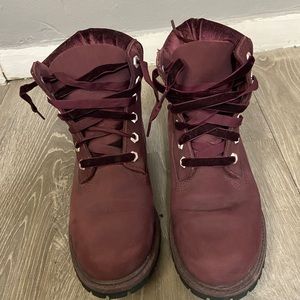 Women’s Maroon Timberland Boots